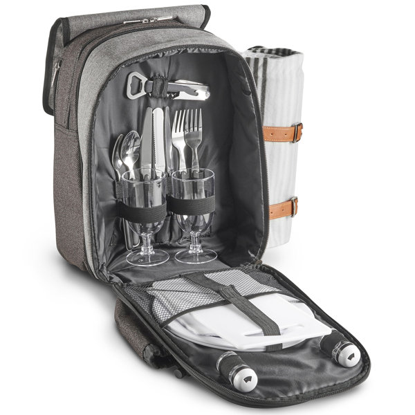 VonShef 2 Person Premium Picnic Backpack with Blanket & Reviews Wayfair